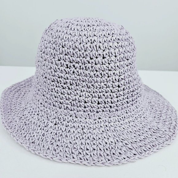 Divided H&M Bucket Hat L Lavender Purple Paper Floppy 90s Retro Vintage Classic - Picture 7 of 13